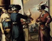 劳伦特 德 拉 海尔 : Cyrus Announcing to Araspas that Panthea Has Obtained His Pardon